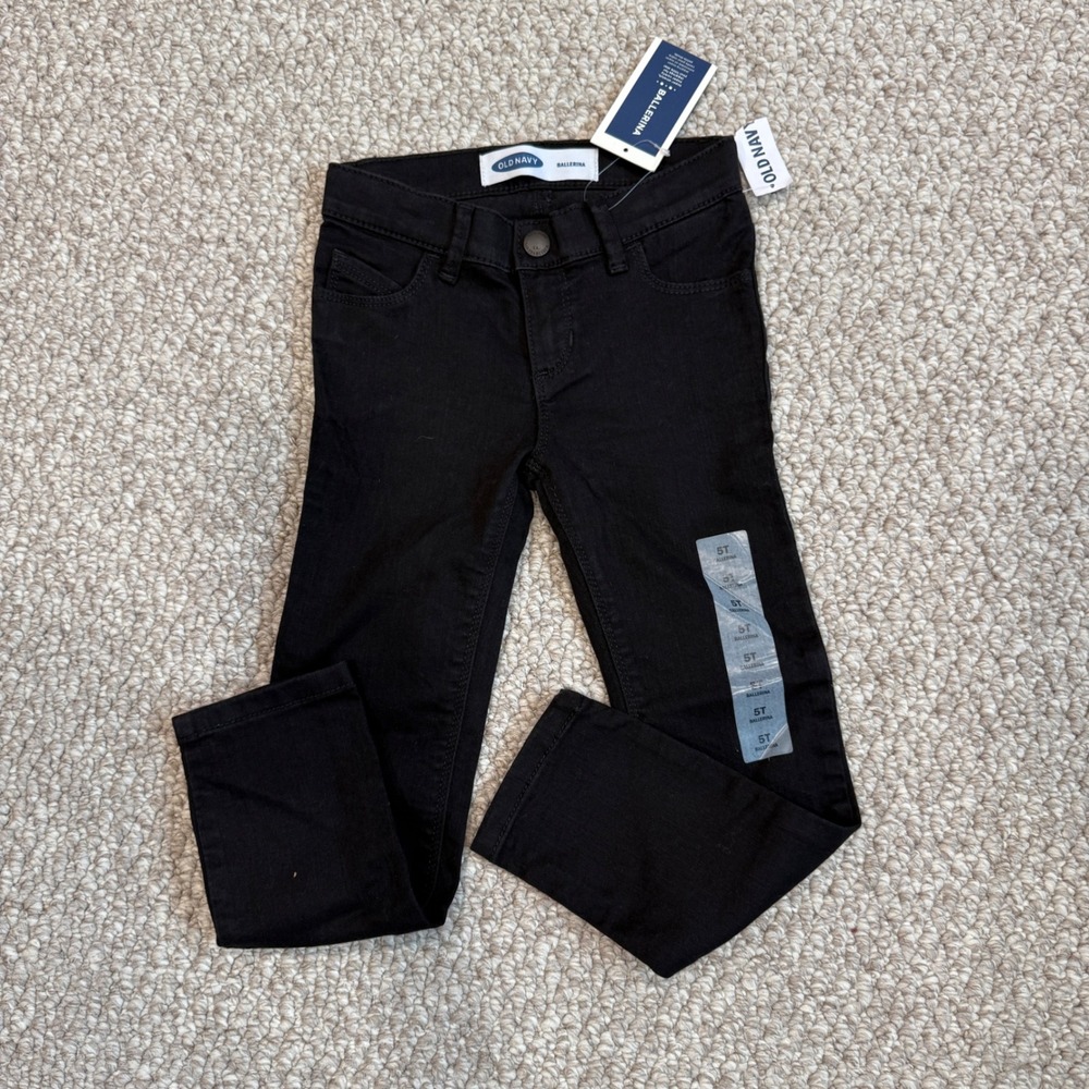 Old Navy Ballerina Super-Stretch Jeggings Black Skinny Pants Kids Size 5T NWT